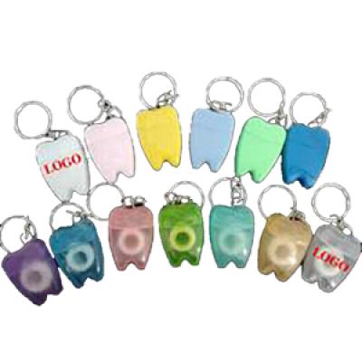 Disposable Teeth Shape Dental Floss with Keychain